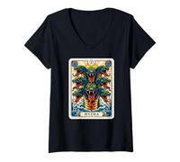 Mujer Carta del Tarot Hydra! Serpiente mitológica Griega y Romana Camiseta Cuello V