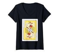 Mujer Carta del Tarot Joker Camiseta Cuello V
