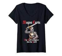 Mujer Carta Magna Libertad y Derechos Civiles Camiseta Cuello V