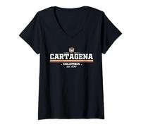 Mujer Cartagena Colombia Camiseta Cuello V