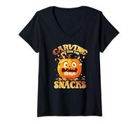 Mujer CARVING OUT TIME FOR SNACKS Camiseta Cuello V
