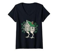 Mujer Casa Encantada Diseno Fantasia Cuentos Camiseta Cuello V