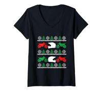 Mujer Casco Dirt Bike Motocicleta Motocross FEA Navidad Regalo Camiseta Cuello V