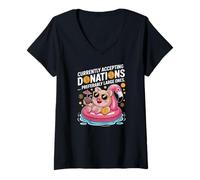 Mujer Cash Money Hustlers Dollar Bills Coin Vacation Camiseta Cuello V
