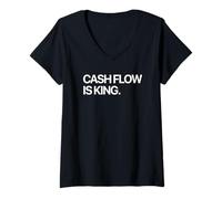 Mujer Cashflow is King - Camiseta Unisex Camiseta Cuello V
