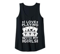 Mujer Casino Gambler Love Playing With My Girls Gambling Camiseta sin Mangas