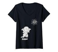 Mujer Casper Mummy Ghost Halloween Camiseta Cuello V