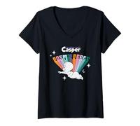 Mujer Casper The Friendly Ghost Cosmic Feels Camiseta Cuello V