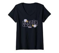 Mujer Casper The Friendly Ghost Daisy Logo Camiseta Cuello V