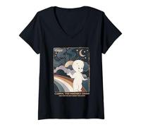 Mujer Casper The Friendly Ghost Rainbow Night Sky Camiseta Cuello V