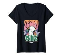Mujer Casper The Friendly Ghost Scary Cute Camiseta Cuello V