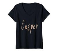 Mujer Casper Wyoming Vintage diseño Elegante Camiseta Cuello V