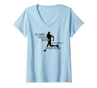 Mujer Castiga tu Cuerpo para perfeccionar tu Alma Corriendo Camiseta Cuello V