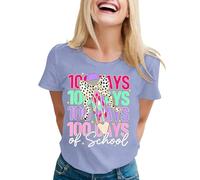 Mujer Casual Moda Holgada Manga Corta Top Floral Pajarita para el comienzo del colegio Camisetas de diseñador italiano, gris, XL