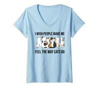 Mujer Cat lovers shirt Cat Mom Cat Dad Shirt Funny Cat owners Cat Camiseta Cuello V