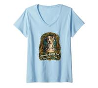 Mujer Catahoula Leopard Dog Louisiana Pantano Camiseta Cuello V