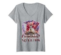 Mujer Catar Bootleg Catar Y2k Camiseta Cuello V