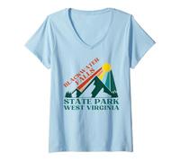 Mujer Cataratas de Blackwater Camiseta Cuello V