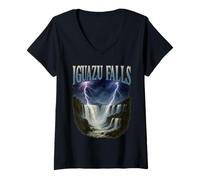 Mujer Cataratas del Iguazú Argentina Brasil Camiseta Cuello V