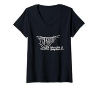 Mujer Cataratas Victoria, Zambezi River Signature Heart Art - Recuerdo Camiseta Cuello V