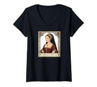 Mujer Catherine Howard Esposa del Rey Enrique VIII de Inglaterra Camiseta Cuello V