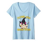 Mujer Cats and Wine GNOME Graphic For Men Funny Cat Dad Saying Camiseta Cuello V