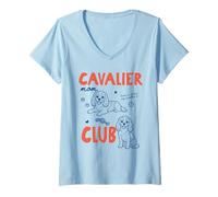 Mujer Cavalier King Charles Spaniel Mom Club Dog Owner Mothers Day Camiseta Cuello V
