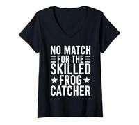 Mujer Cazador De Ranas No Match For The Skilled Rana Camiseta Cuello V