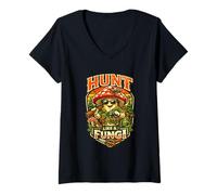 Mujer Cazador de Setas Cazador de Setas Regalo Hunt Like a Fungi Camiseta Cuello V