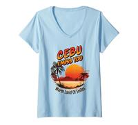 Mujer Cebu Te Extraño, Amor Camiseta Cuello V