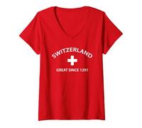 Mujer Celebra Suiza Genial Desde 1291 Camiseta Cuello V