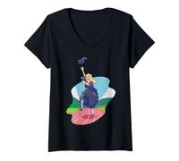 Mujer Celebración de la victoria de graduación Camiseta Cuello V