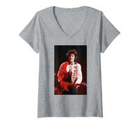 Mujer Celebración de Ronnie Wood de los Rolling Stones de Blues 1992 Camiseta Cuello V