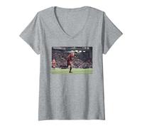 Mujer Celebración del GOL de Michael Owen Copa Mundial de Fútbol Liverpool Camiseta Cuello V