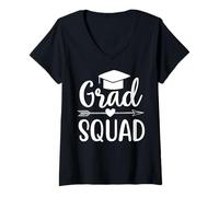 Mujer Celebración del último día de Clases de Grad Squad, Feliz graduación Camiseta Cuello V