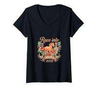 Mujer Celebración Ecuestre Race Into Derby 2026 Camiseta Cuello V