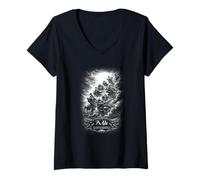 Mujer Celestial Ocho Inmortales Leyendas Taoístas Nubes Camiseta Cuello V