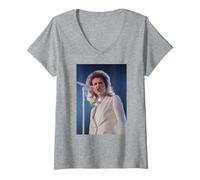 Mujer Celine Dion Singer en Directo: Gira Mundial Falling Into You 1996 Camiseta Cuello V