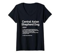 Mujer Central Asian Shepherd Dog Breed Definition Asian Shepherds Camiseta Cuello V