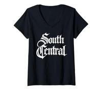 Mujer Centro Sur de Los Ángeles Street Slauson Crenshaw 323 213 LA Camiseta Cuello V