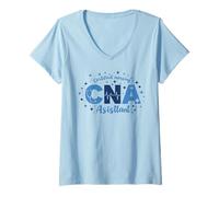 Mujer Certified Nursing Assistant CNA Stethoscope Graphic Art Camiseta Cuello V