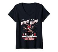 Mujer Cerveza de Navidad Cerveza y Ale Krampus Feliz Krampusnacht! Camiseta Cuello V