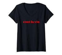 Mujer C'est la Vie Camiseta Cuello V