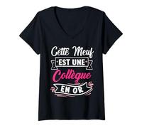 Mujer Cette Meuf Est Une Collègue En Or - appréciation Collègue Camiseta Cuello V