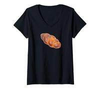 Mujer Challah Trenzado con Semillas de Amapola Camiseta Cuello V