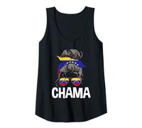 Mujer Chama Venezolano Chica Moño De Pelo Desordenado Venezuela Chicas Mujeres Camiseta sin Mangas