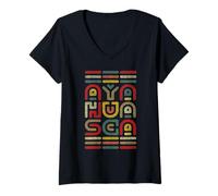 Mujer Chamán Ayahuasca - Medicina Vegetal del Perú, Selva Brasil Camiseta Cuello V