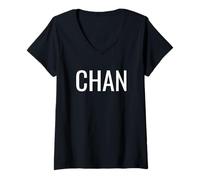 Mujer Chan Camiseta Cuello V