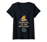 Mujer Charles Darwin Gift - Cita de Ciencia de selección Natural Camiseta Cuello V