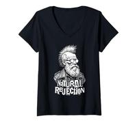 Mujer Charles Darwin Punk Selección Natural Rechazo Diversión Ciencia Camiseta Cuello V